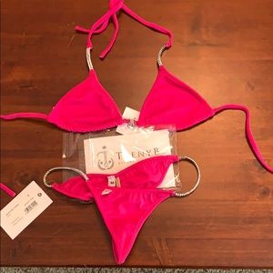 Teeny B Hot Pink Rhinestone Bikini
